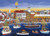 Seaside Holiday puzzle image, depicting a harbor lightshow