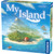 Front of game box- Blue sky and water, with a mountain island