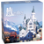 Game box with a castle and blue sky with snow mountains in the distance