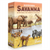 Front of game box featuring savanna animals such as elephants and zebras