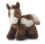 Brown and white horse plush