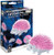 Two tone white and pink hedgehog built in front of blue packaging. 