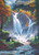 Mountain Pass puzzle image, depicting bears, a waterfall and a train