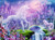 Unicorn Kingdom puzzle image, depicting unicorns in front of an enormous castle