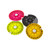 4 pack of counters, in pink, yellow, orange and black