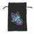 Black Dice Bag with embroidered, pink and blue hued butterfly from Black Oak Workshop