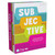 bright file tabs with Sun, Jec, Tive on them- front of game box