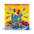 front of yellow game box featuring cards and pawns