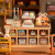 Closeup details of a bakery display