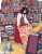 Puzzle image, depicting a woman in a red and white dress among shelves of fabric bolts