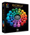 front of product box featuring a circle with bright colored sphere pieces