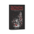 black cover of booklet with red font and white and red art