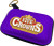 front  close up of purple zipper traveling case
