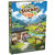 Front of the game box featuring a hillside village