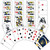 the cards fanned out looking like traditional cards, except the face cards have baseball gear and blue and yellow