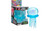 black packaging with neon logo and the jellysquish in a see though blue