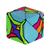 a blue green pink cube