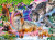 Puzzle image, depicting adult and child of foxes, snow leopards and red pandas