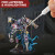 Brush applies paint to a miniature