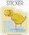 Sticker depicting a duckling with the text "Splish splash your opinion is trash"