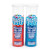 Clear packaging tubes containing red and blue play foam