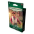 front of card box, green with a character in a vest and hat