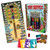 Board game with colorful number and arrowed cards 