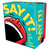 Say It! front of game box featuring part of a face with a wide open mouth and Say It in big yellow letters 