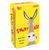 Yellow packaging tin with a cartoon of a winking donkey