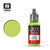 GC: Fluorescent Green,  front of paint bottle with a twist top next to a sample color dot