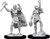 Female Human Barbarian—D&D Nolzur's Marvelous Miniatures W12, unpainted, one with a horn the other with an ax