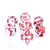 Isa Lifeblood Dice Set, clear dice, red numbers 