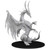 Blue Dragon—Pathfinder Deep Cuts Unpainted Miniatures W14, on its back legs, with narrow spiny body and long head horns