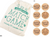 Wooden Match Game- a cloth bag with wooden circles match tiles