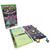 Minecraft Magnetic Travel Puzzle front cover of packaging a spiral bound, challenge notebook with a grid and icons 