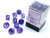 Nebula Luminary Nocturnal/Blue Six-Sided Dice—several in front of the plastic packaging