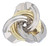 Hanayama Cyclone Puzzle (Level 5)silver and gold interlocking rings