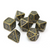 Mythica Dark Gold, Metal Dice Set- raised edges and numbers a brighter golden, sides darker