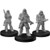 Cyberpunk Red Miniatures: Combat Zoners C , unpainted. hooded and masked characters