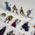 Close up of several Ancient Evils 62pc—Flat Plastic Minis