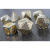 Solar Flare, Metal Dice Set - silver edges with gold numbers and boarder