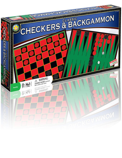 Checkers / Backgammon Classic Board Game Barrister