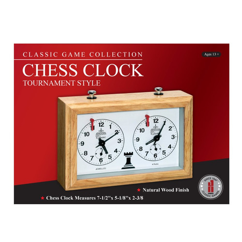 Chess Clock Wood Board Game Barrister