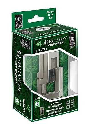 Hanayama Quartet Puzzle (Level 6) - Board Game Barrister