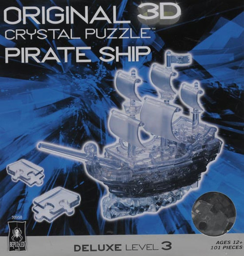 パズル Puzz 3D 希少 358p  pirate ship 値下げ Pirate Ship Black Crystal 3D Puzzle - Board Game Barrister