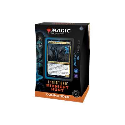 mtg innistrad midnight hunt commander deck undead unleashed Amazon.com: Magic The Gathering Innistrad: Midnight Hunt Commander Deck – Undead  Unleashed (Blue-Black) main image 0