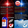 The image is a side-by-side comparison highlighting two methods for engraving medical ID tags. The left section, with a red background, represents the "problem" method using CO2 lasers and chemicals. It features a blue bottle labeled with hazard symbols like a skull and crossbones, and a white medical ID tag with black engraving, marked with a red 'X' to indicate disapproval. Text explains that this method uses non-FDA-approved chemicals that can be absorbed by the skin, making it unsuitable for medical devices.
The right section, with a blue background, showcases the "solution" method by Divoti. It features a "NEW & IMPROVED" seal and a white medical ID tag partially submerged in water, symbolizing durability. A blue checkmark indicates approval. Text describes Divoti's fiber laser engraving and passivation process, which uses organic citric acid to create a durable, corrosion-resistant mark that won't fade from sweat. The layout emphasizes safety, durability, and compliance with medical standards. The image is a side-by-side comparison highlighting two methods for engraving medical ID tags. The left section, with a red background, represents the "problem" method using CO2 lasers and chemicals. It features a blue bottle labeled with hazard symbols like a skull and crossbones, and a white medical ID tag with black engraving, marked with a red 'X' to indicate disapproval. Text explains that this method uses non-FDA-approved chemicals that can be absorbed by the skin, making it unsuitable for medical devices.
The right section, with a blue background, showcases the "solution" method by Divoti. It features a "NEW & IMPROVED" seal and a white medical ID tag partially submerged in water, symbolizing durability. A blue checkmark indicates approval. Text describes Divoti's fiber laser engraving and passivation process, which uses organic citric acid to create a durable, corrosion-resistant mark that won't fade from sweat. The layout emphasizes safety, durability, and compliance with medical standards.