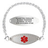 Divoti Custom Engraved Handmade Byzantine Medical Alert Bracelet - Diamond Tag