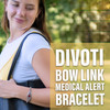 Diamond Border and Handmade Byzantine Medical ID Bracelet