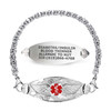 Angel Wing and Handmade Byzantine Medical ID Bracelet